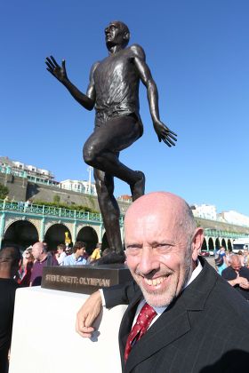 Steve Ovett unveils a new statue of himself on Brighton seafront, East Sussex, Britain - 24 Jul 2012