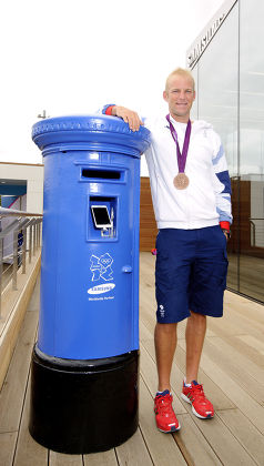 Alex Partridge,Team GB rower and bronze medal winner at the Samsung pin store, London 2012 Olympic Games, London, Britain