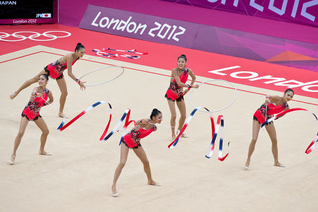 The 2012 London Olympic Games, Rhythmic Gymnastics, Group All-Around Qualification Rotation 2, Wembley Arena, London, Britain - 10 Aug 2012