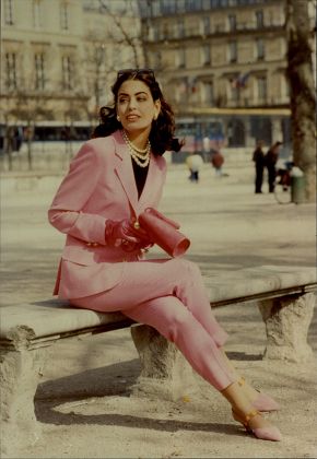 Pink Linen Jacket A310 Matching Trousers Editorial Stock Photo