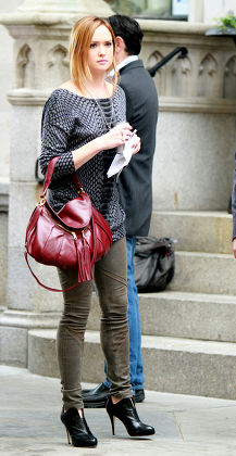 'Gossip Girl' on set filming, New York, America - 17 Aug 2012