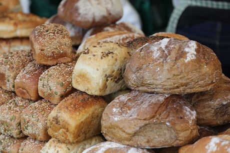 Bread Sale On Market Stall Editorial Stock Photo - Stock Image ...