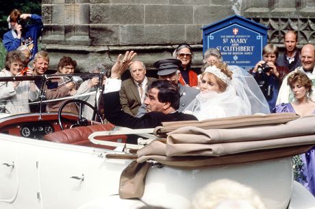 Wedding of Damon Welch to Rebecca Trueman, Bolton Abbey, Britain - 6 Jun 1991