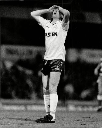 Footballer Chris Waddle Holds His Head Editorial Stock Photo