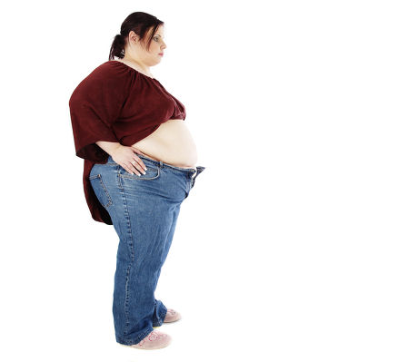 Big belly woman