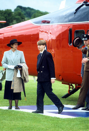 PRINCESS ALICE DOWAGER THE DUCHESS OF GLOUCESTER AND SON, ALEXANDER, THE EARL OF ULSTER ON A VISIT TO THE 1ST BATTALION OF THE IRISH RANGERS, WARMINSTER, BRITAIN - 1991