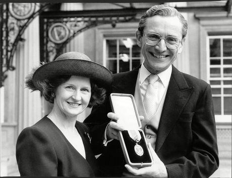 Sir Norman Fowler Baron Fowler Of Sutton Coldfield With His Wife Fiona At Buckingham Palace After He Was Knighted.