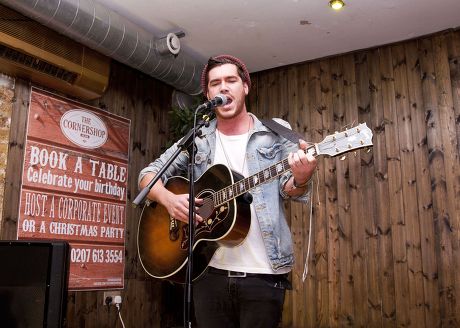 Adam Burridge performance at the Corner Shop bar, London, Britain - 03 Oct 2012