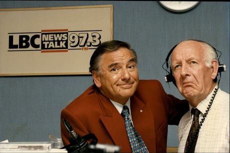 Bob Monkhouse And Frank Bough At Lbc Radio Station.