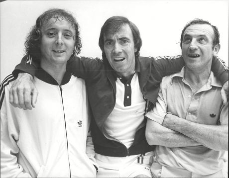 Jasper Carrott Bernie Clifton And Leonard Rositter At Wembley Squash Court.