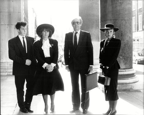 Terence Brady His Wife Charlotte Bingham Authors And Their Children Candida Brady And Mathew Brady At Memorial Service For Lord Clanmorris 1988.