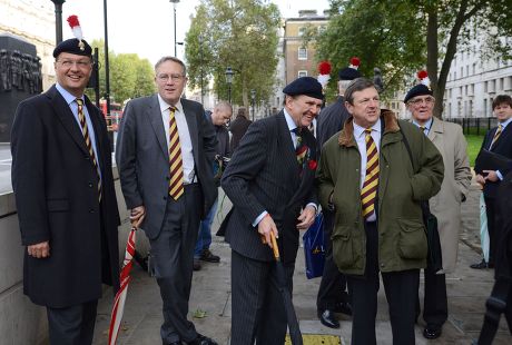 Royal Regiment of Fusiliers march on Downing St, London, Britain - 18 Oct 2012