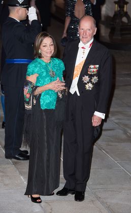The wedding of Hereditary Grand Duke Guillaume and Countess Stephanie de Lannoy, Gala Dinner, Grand-Ducal Palace, Luxembourg - 19 Oct 2012