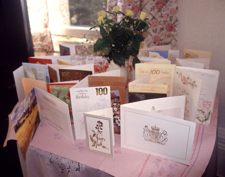 100th Birthday Cards Telegram Queen Editorial Stock Photo - Stock Image