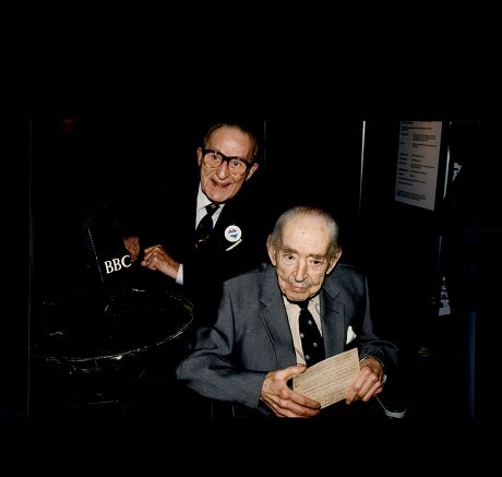 Charlie Chester Comedian With John Snagge Former Radio Announcer At Imperial War Museum For Anniversary Of D-day 1994.