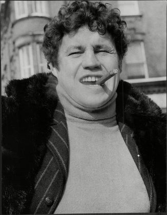 Terry Downes Boxer In Fur Coat With Cigar 1970.
