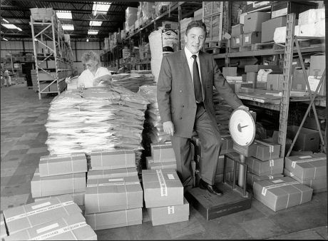 Dave Green Former Boxer In Warehouse Of His New Business 1990.