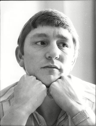 Dave Green Boxer Resting Chin On Hands 1980.