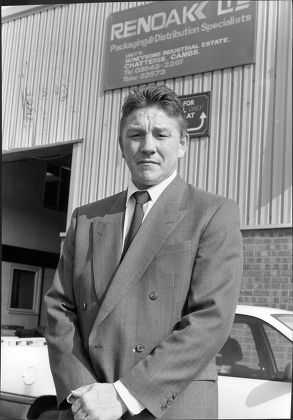 Dave Green Former Boxer Outside Ronoak Packaging Warehouse 1990.