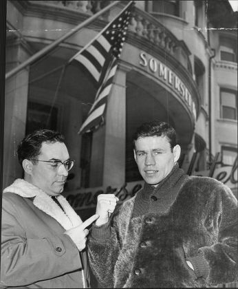 Terry Downes Boxer With Reg Gutteridge Sports Journalist 1961.
