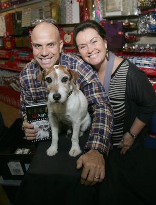 Uggie the dog 'The Artist: My Story' book paw printing at WHSmith, Newbury, Britain - 31 Oct 2012