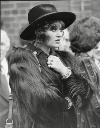 Dana Gillespie Actress At The Funeral Of Marc Bolan.