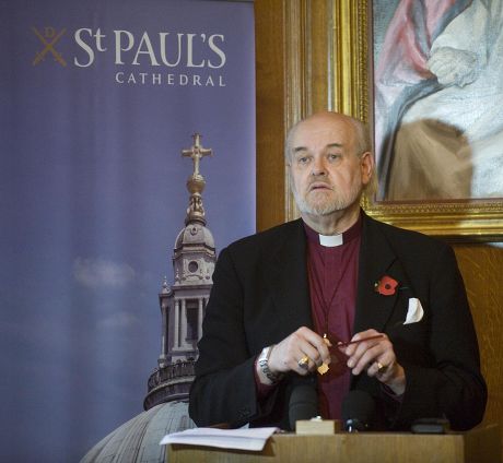 The Bishop Of London Richard Chartres Announces The Resignation Of The Dean Of St. Paul's Cathedral The Rt Rev Graeme Knowles At Chapter House Today Picture By Glenn Copus.