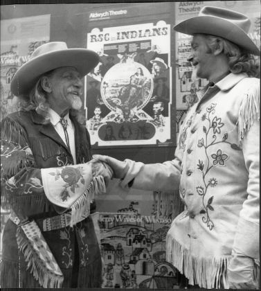 Actor Barrie Ingham (right) Who Plays Buffalo Bill With Buffalo Bill Impersonator Edward Gray At The Aldwych Theatre Barrie Ingham (born 10 February 1932) Is An English Actor Of Stage Television And Film Ingham Was Born In Halifax West Riding Of York