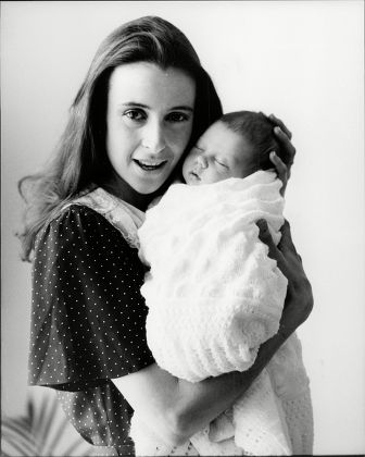 Actress Emma Jacobs With Her 17 Month Old Baby Daughter Sadie At Home Daughter Of Television Presenter And Actor David Jacobs.