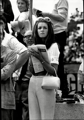 Lynne Oliver Wife Of Racing Driver Jackie Oliver (not Shown) Brands Hatch 1970.