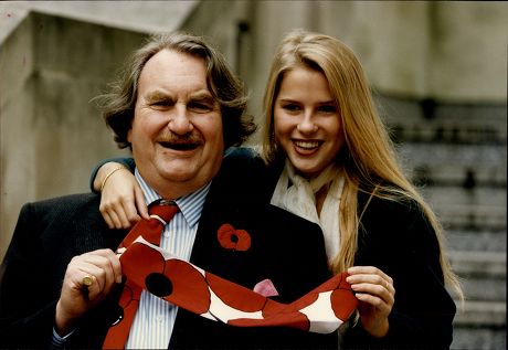 Businessman Sir John Harvey Jones With Tie Designer Emma Turner At Poppy Appeal Sir John Harvey-jones Mbe (16 April 1924 A 9 January 2008) Was An English Businessman. He Was The Chairman Of Imperial Chemical Industries From 1982 To 1987. He May Have