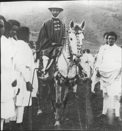 Emperor Haile Selassie Ethiopia On Horseback Editorial Stock Photo