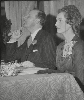 Elizabeth Duchess Of Northumberland (wife Of The 10 Duke) With Auctioneer Peter Wilson.