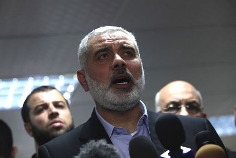 Palestinian Prime Minister, Ismail Haniyeh and Egypt's Prime Minister Hisham Kandil in the Gaza Strip, Palestinian Territories - 15 Nov 2012