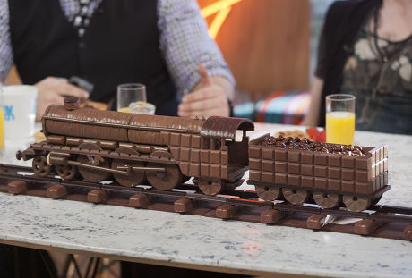 Carl Warner Edible Train Featured Painting Editorial Stock Photo ...
