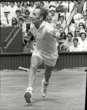 Tennis Player Rod Laver Action Wimbledon Editorial Stock Photo - Stock ...