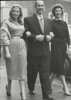 Alfred Marks With Fellow Actors Sandra Dorne And Sarah Lawson All Star In Tv Drama Emergency Ward 10 1958.