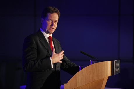 Nick Clegg Speaks At The Launch Of The Queen Elizabeth Prize For Engineering At The Science Museum Attended By The Prime Minister David Cameron The Deputy Prime Minister Nick Clegg And The Leader Of The Labour Party Ed Milliband.