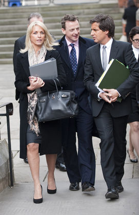 Sheryl Gascoigne Leaves The High Court London After Giving Evidence For The Leveson Inquiry Into Press Practices With David Sherborne.