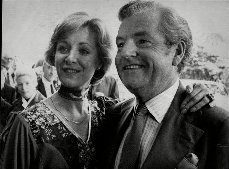 Actor Kenneth More (died 7/82) With His Third Wife Actress Angela Douglas.