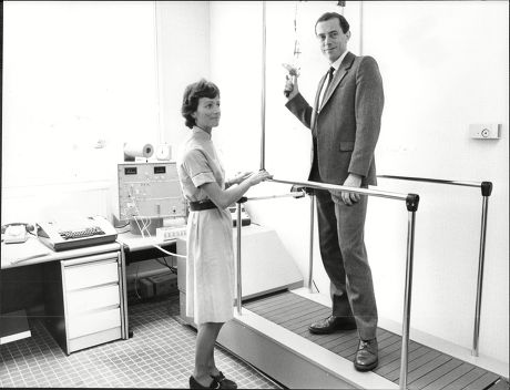 Athlete Steve Ovett And Exercise Physiologist Phillipa Bland At The Bupa Fitness Centre.