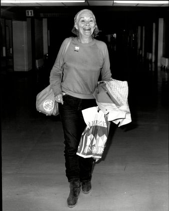 Christine Norden Actress At Heathrow Airport 1981.
