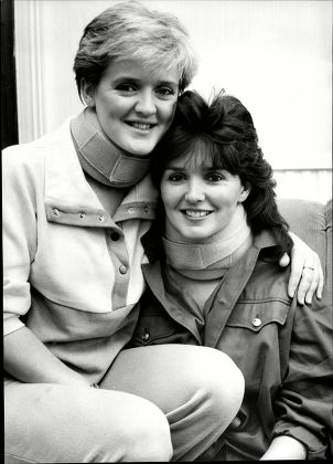 Bernadette Nolan And Maureen Nolan Of Pop Group The Nolan Sisters Both In Neck Braces Following Car Crash 1986.