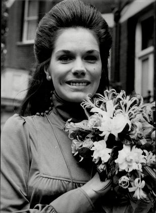 Rosemary Nicols Actress With Flowers Ahead Of Her Wedding To Author Frederick Mullally (not Shown) 1971.