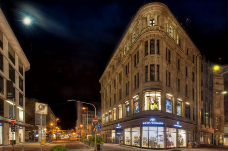 Hohenzollernhaus Building Night Scene Schadowstrasse Duesseldorf ...