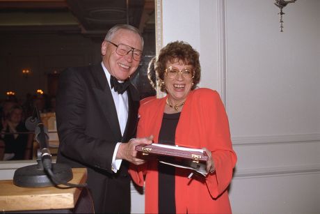 Sir David English Presenting An Award To Daily Mail Journalist Ann Leslie... Sir David Passed Away On 9/6/98.