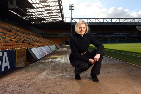 Rebecca Lowe at the Norwich City Carrow Road ground, Norfolk, Britain - 13 Oct 2012