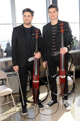2Cellos at the Empire State Building, New York, America - 22 Jan 2013