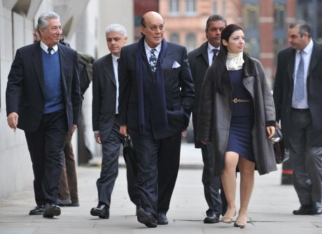 Asil Nadir Pictured Arriving At The Old Bailey With His 27 Year Old Wife Nur And Minders For The Start Of His Long Delayed Fraud Trial. See Rebecca Camber Story.