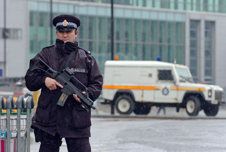 Armed Police Manchester Airport Police Have Editorial Stock Photo